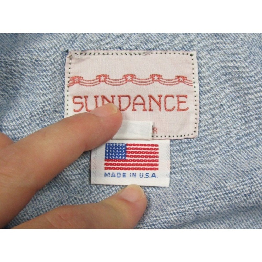 Vintage 90s Sundance x Moxie Denim Chore Coat Women's (M) Buffalo Santa Fe USA - Picture 10 of 16
